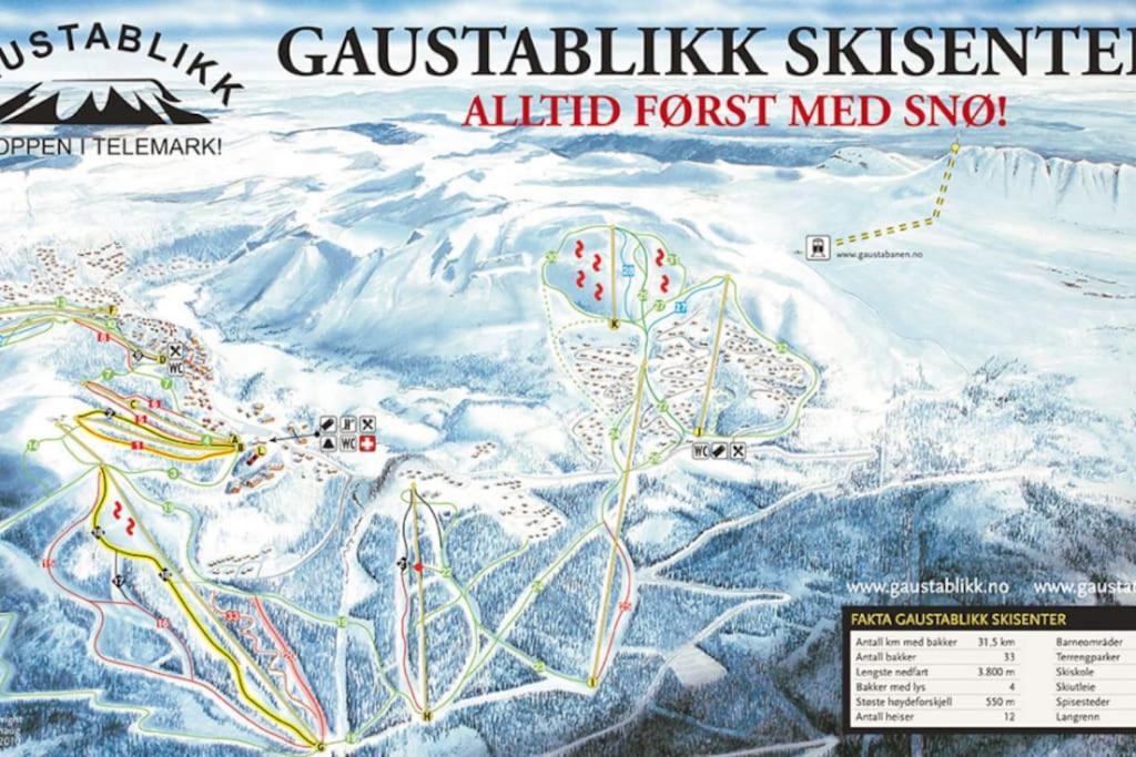 Ny Leilighet Med Flott Utsikt Til Gaustatoppen Rjukan Exterior photo